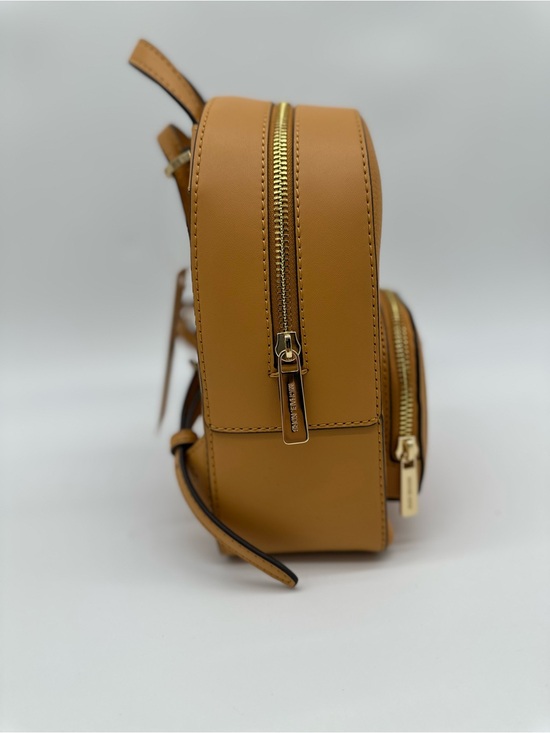 Michael Kors Mini Backpack in Camel Brown with Gold Hardware main image 9